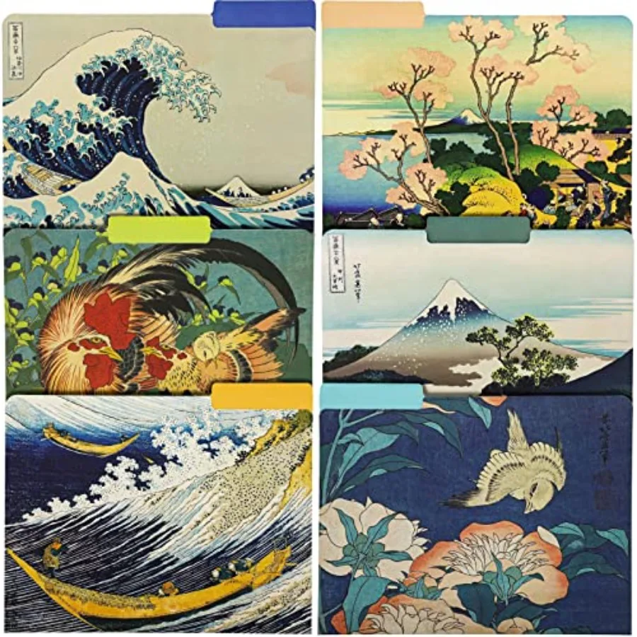 12 Pack Hokusai Floral File Folders, Decorative 1/3 Cut Tab, Letter-Size Holders for Home Office in 6 Patterned Designs - Decor
12 Pack Hokusai Floral File Folders, Decorative 1/3 Cut Tab, Letter-Size Holders for Home Office in 6 Patterned Designs - Decor