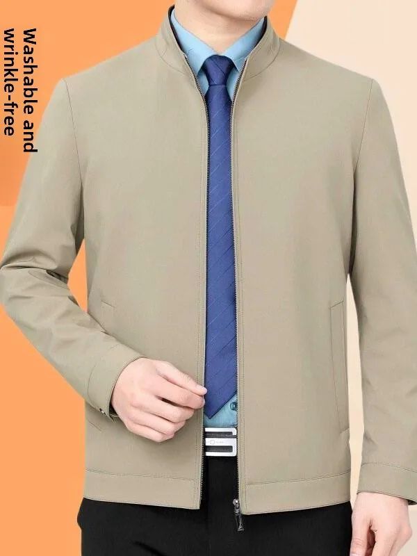 Silk Jacket Men's Casual Stand Collar Dad Clothes Middle-aged Leisure Handsome Men's Outerwear Spring Autumn New Style Business
Silk Jacket Men's Casual Stand Collar Dad Clothes Middle-aged Leisure Handsome Men's Outerwear Spring Autumn New Style Business