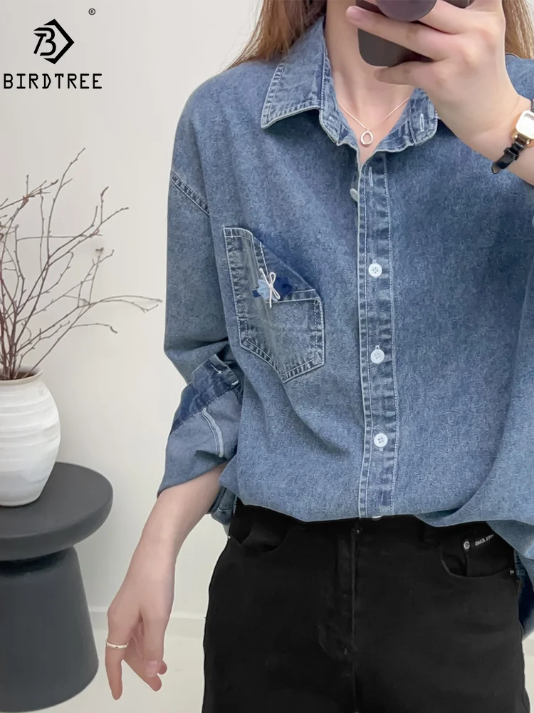New Spring Cotton Denim Shirt Women Cartoon Embroidery Long Sleeve Tops Girl Literature Casual Blouses 2024 Autumn T44603QM
New Spring Cotton Denim Shirt Women Cartoon Embroidery Long Sleeve Tops Girl Literature Casual Blouses 2024 Autumn T44603QM