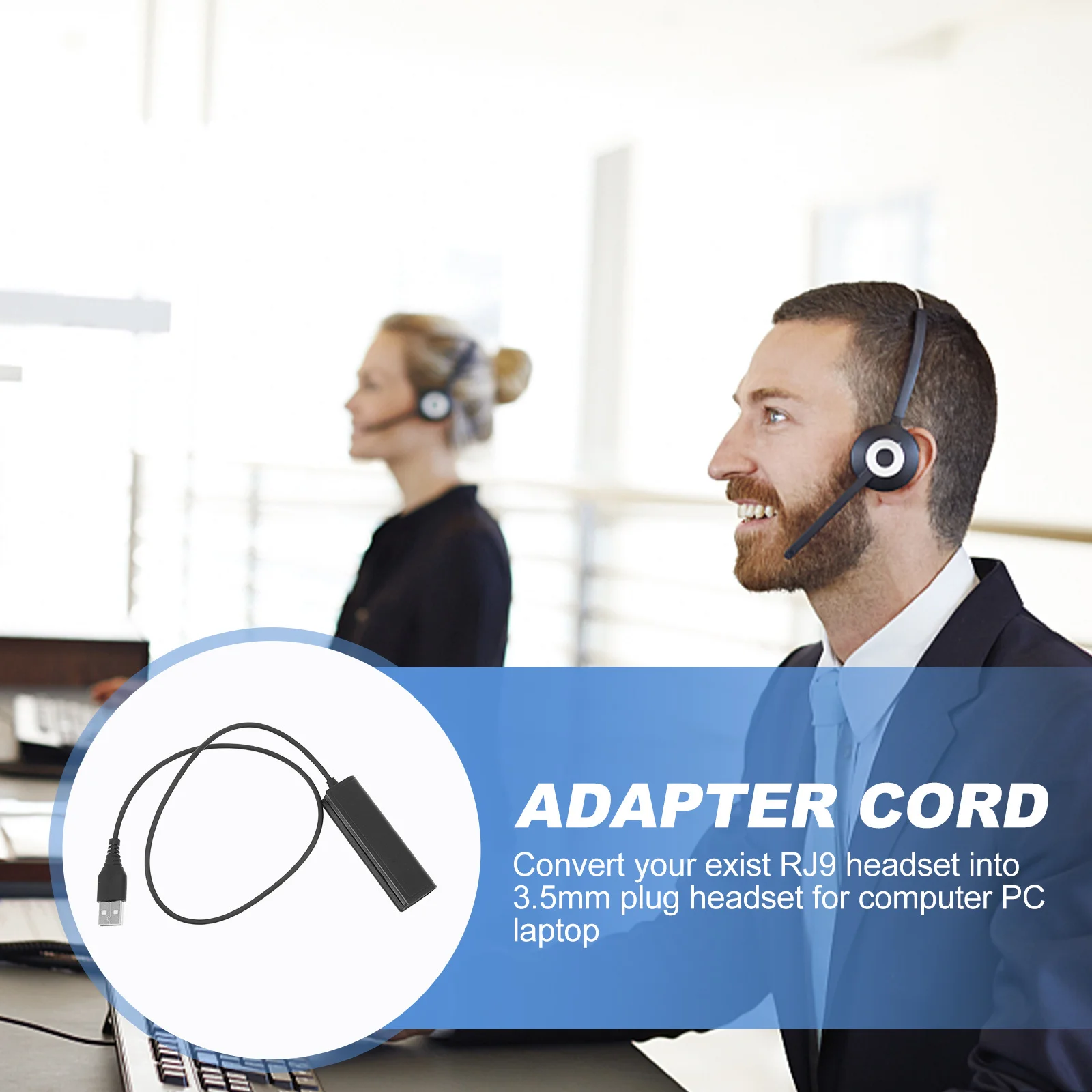 USB Rj9 To Usb Adapter Adapter RJ9 Converter Lightweight Plastic Office Use Headset Cable Computer Laptop Phone
USB Rj9 To Usb Adapter Adapter RJ9 Converter Lightweight Plastic Office Use Headset Cable Computer Laptop Phone