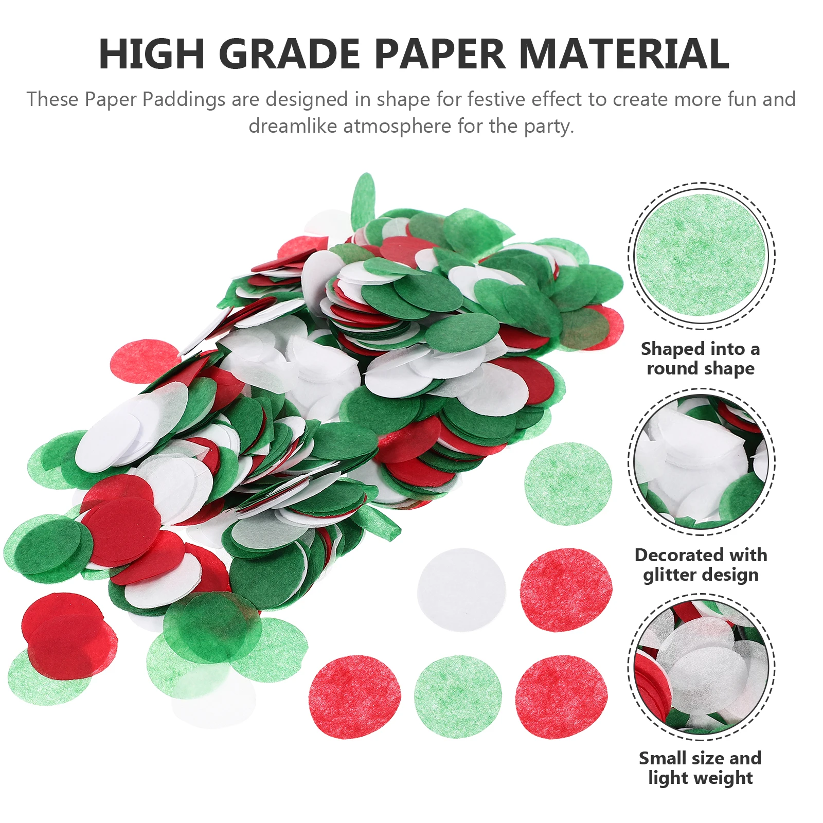 Christmas Paddings Confetti Decoration Balloon Stuffers Flash Xmas Supplies Party Favor Colorful Paper Padding Round Shape
Christmas Paddings Confetti Decoration Balloon Stuffers Flash Xmas Supplies Party Favor Colorful Paper Padding Round Shape