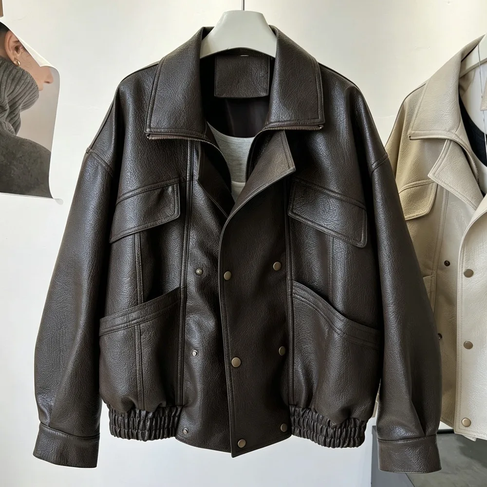 Zip Leather Jackets Leather Jacket Women Fashion Oversize Leather Jacket Outerwear Women's Spring Coat Korean Reviews Many Outer
Zip Leather Jackets Leather Jacket Women Fashion Oversize Leather Jacket Outerwear Women's Spring Coat Korean Reviews Many Outer