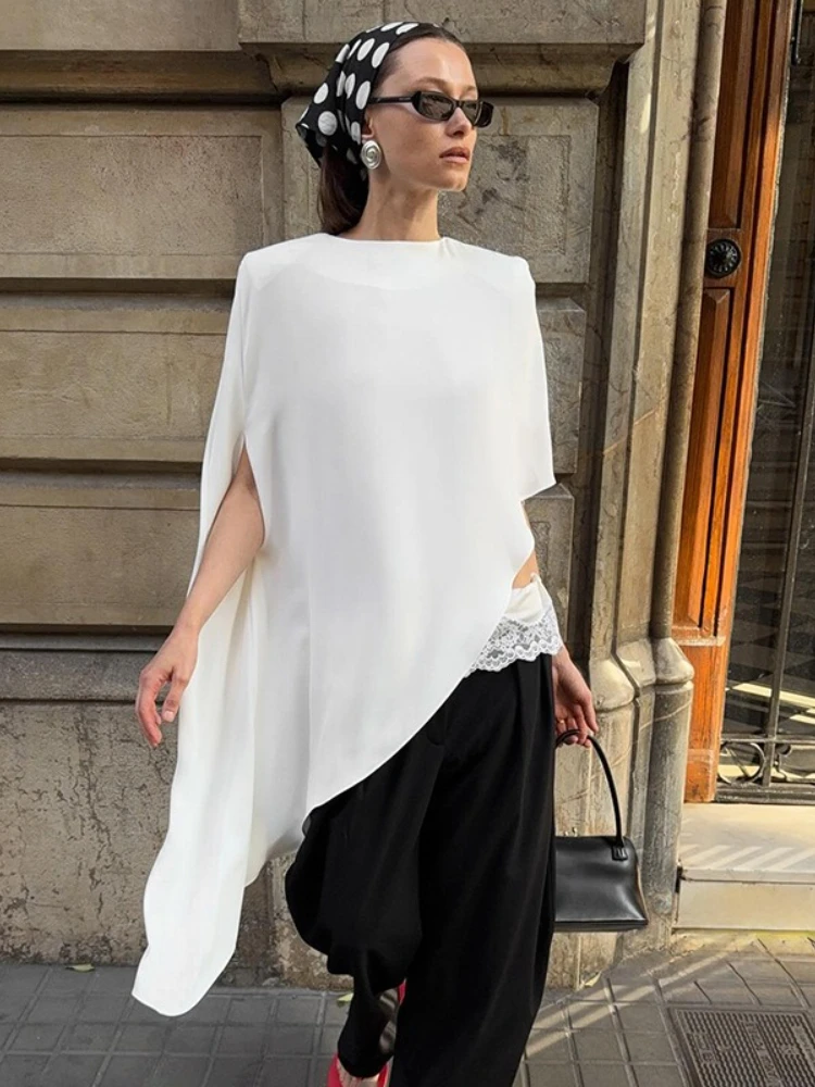 Woman Clothing O-neck Irregular Loose T-shirts 2025 Autumn Female Clothing Shoulder Pads Solid Shawl Tops T Shirt Streetwear
Woman Clothing O-neck Irregular Loose T-shirts 2025 Autumn Female Clothing Shoulder Pads Solid Shawl Tops T Shirt Streetwear