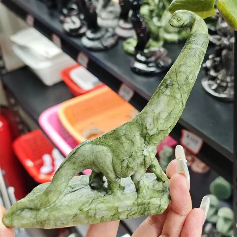 Natural Ophiolite Dinosaur Brachiosaurus Quartz Carving Home Decoration Healing Energy Stone Children Birthday Gift 1pcs
Natural Ophiolite Dinosaur Brachiosaurus Quartz Carving Home Decoration Healing Energy Stone Children Birthday Gift 1pcs