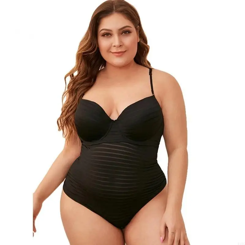 Женщины плюс размер сексуальные спагетти ремня белья боди V-образного выреза V-образного купальника. 
Женщины плюс размер сексуальные спагетти ремня белья боди V-образного выреза V-образного купальника.