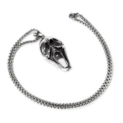 Pendant Necklaces Jewelry Pendant Necklaces Chain Choker Necklaces Screaming Skull Shaped Pendant Choker Alloy Material