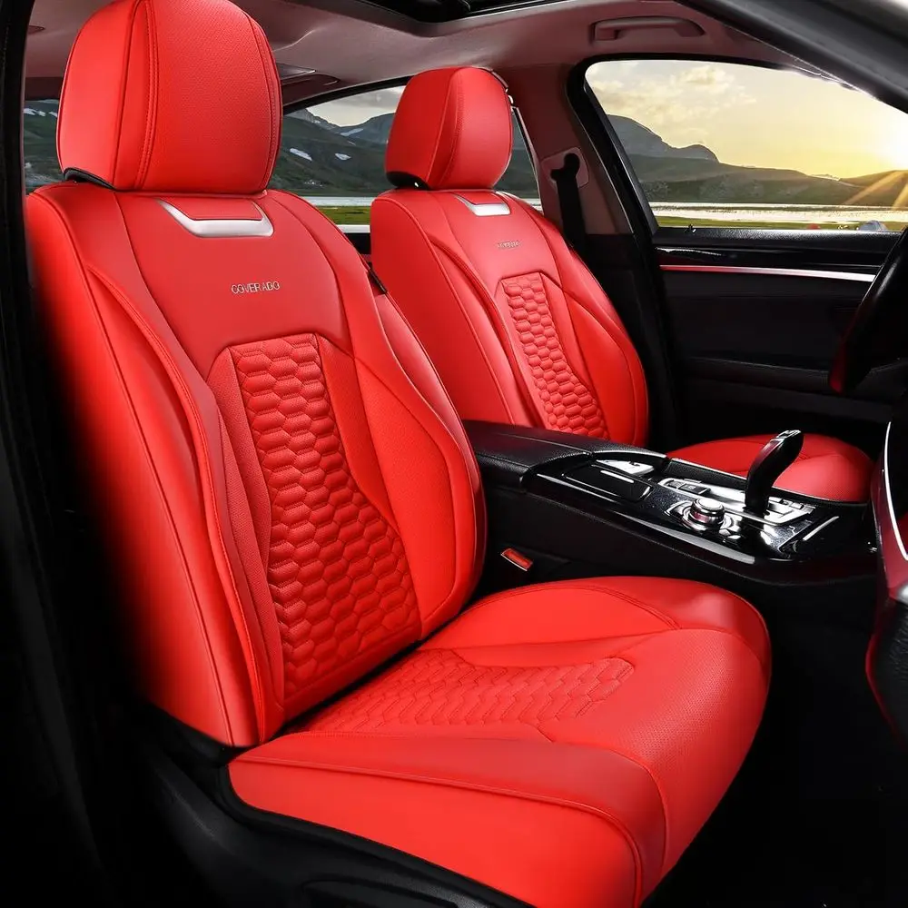 Seat Covers ront Seats, Luxury Leather Red Car Seat Cover, Waterproo Automotive Car Seat Covers Protector Interior Accories Unil
Seat Covers ront Seats, Luxury Leather Red Car Seat Cover, Waterproo Automotive Car Seat Covers Protector Interior Accories Unil