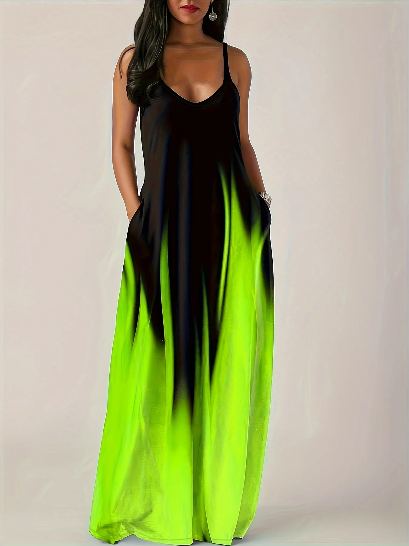 Plus size Summer cool style camisole long dress abstract fashion print temperament street dress
Plus size Summer cool style camisole long dress abstract fashion print temperament street dress