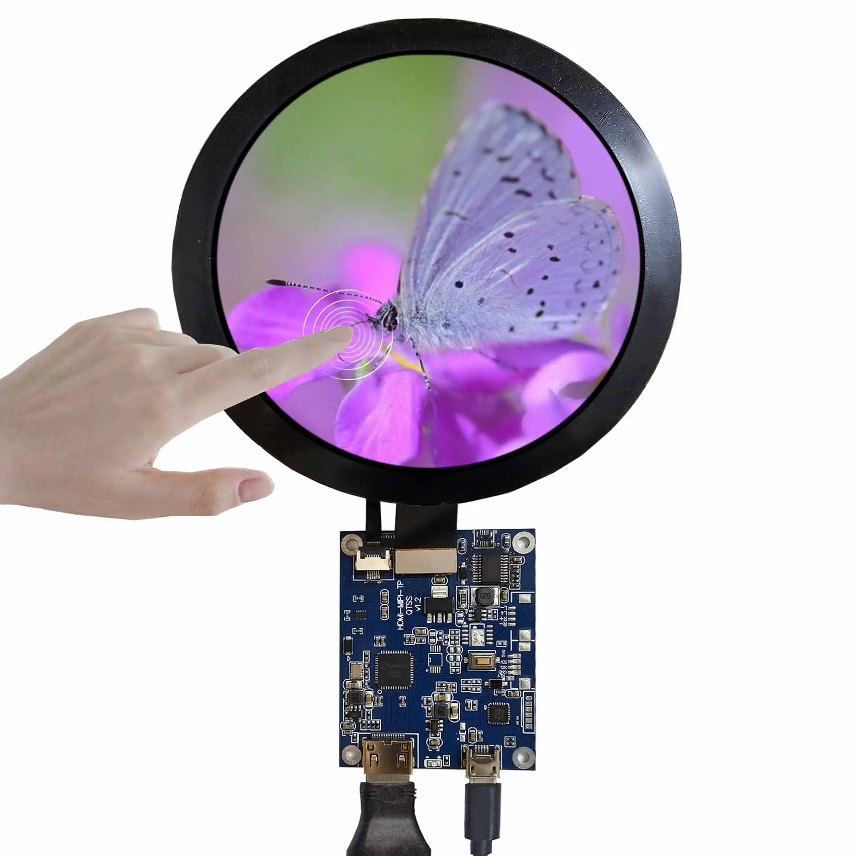 Capactiver Lcd Touch Screen 5Inch 50Pin Mipi Touch Screen Lcd Module 5 Inch Round Lcd Display And Hd-Mi Controller Board
Capactiver Lcd Touch Screen 5Inch 50Pin Mipi Touch Screen Lcd Module 5 Inch Round Lcd Display And Hd-Mi Controller Board