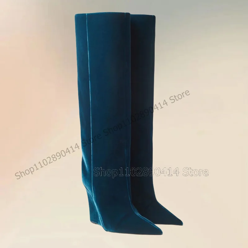 Rose Red Corduroy Wedges Heel Pointed Toe Boots Slip On Women Shoes Novel Fashion Party Feast Banquet 2026 Zapatos Para Mujere
Rose Red Corduroy Wedges Heel Pointed Toe Boots Slip On Women Shoes Novel Fashion Party Feast Banquet 2026 Zapatos Para Mujere