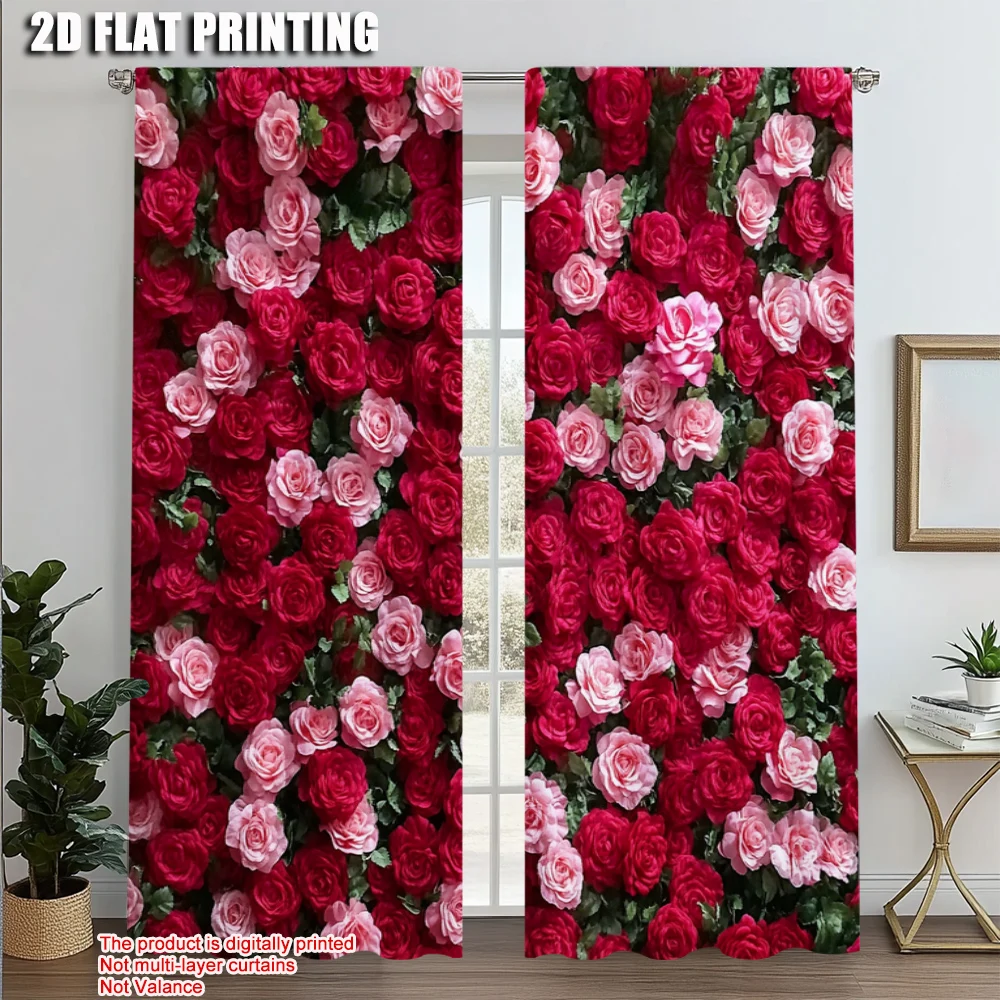 2pcs, Creative Curtains 2D print Pink Red Rose Flower Wall 100% Polyester (without rod) Outdoor Decorations Use for Living Room,
2pcs, Creative Curtains 2D print Pink Red Rose Flower Wall 100% Polyester (without rod) Outdoor Decorations Use for Living Room,