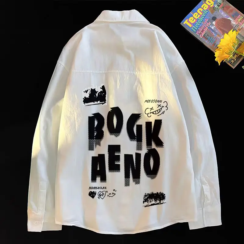 Japanese Spring Autumn Men's 2024 New Patchwork Square Collar Button Printed Letters Fashion Loose Casual Long Sleeved Shirts
Japanese Spring Autumn Men's 2024 New Patchwork Square Collar Button Printed Letters Fashion Loose Casual Long Sleeved Shirts