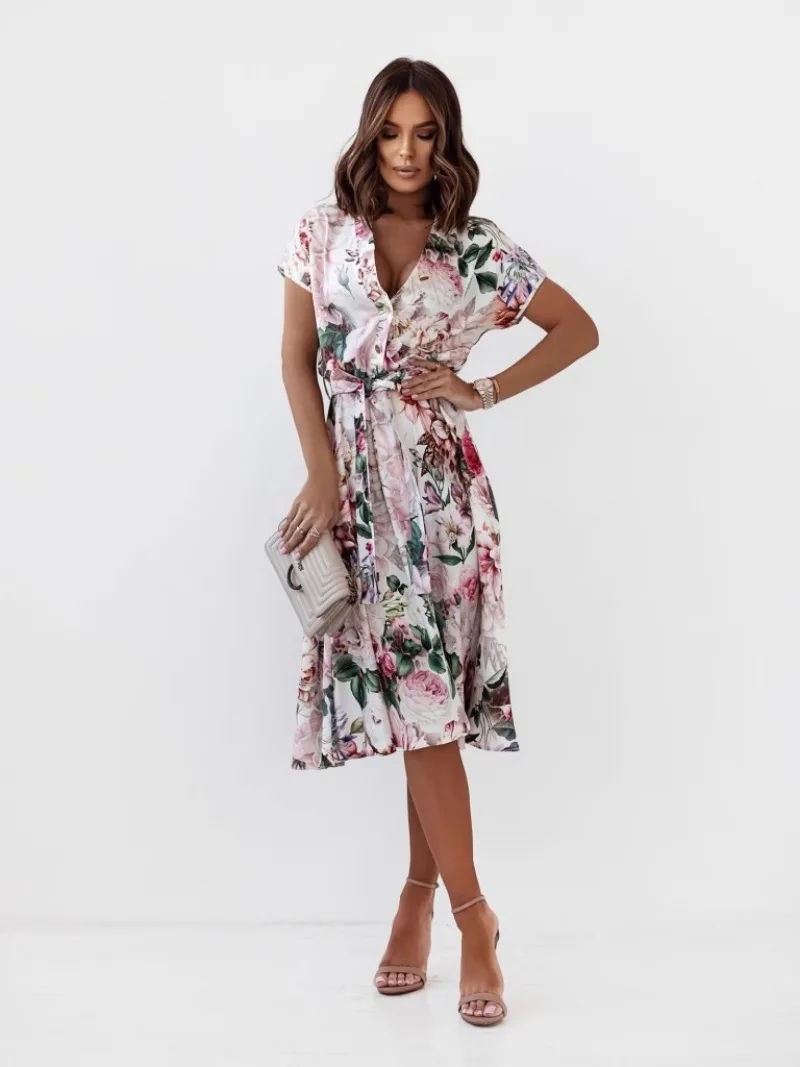 Women's Clothing Hot Selling in Spring and Summer Casual Fashion Comfortable Vacation Style Printed Mid Length Temperament Dress
Women's Clothing Hot Selling in Spring and Summer Casual Fashion Comfortable Vacation Style Printed Mid Length Temperament Dress