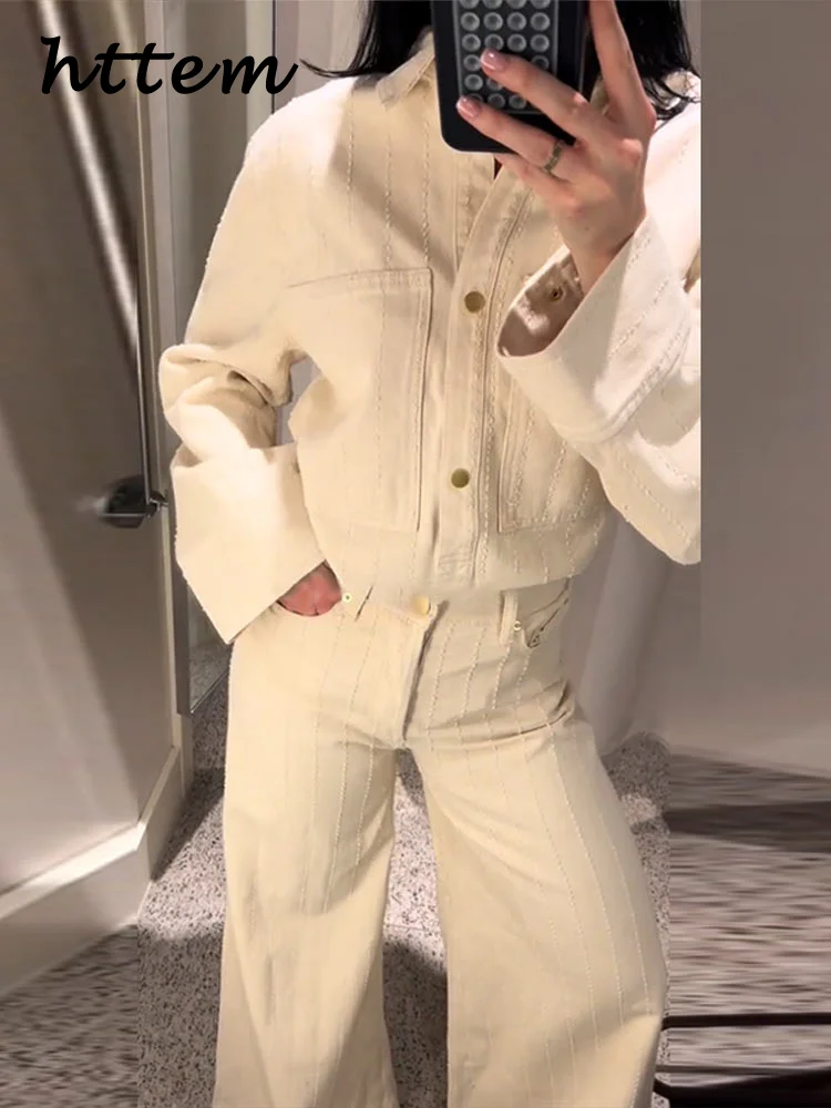 Loose Denim Jacket Pants Sets Women Lapel Full Sleeve Single Breasted Top High Waist Wide Leg Jeans 2025 Spring Lady Casual Suit
Loose Denim Jacket Pants Sets Women Lapel Full Sleeve Single Breasted Top High Waist Wide Leg Jeans 2025 Spring Lady Casual Suit