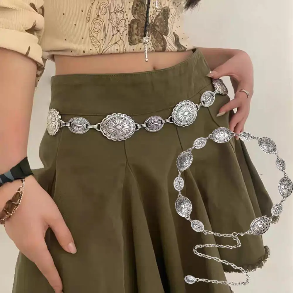 Y2K Belt Retro Style Women Metal Waist Chain Decorative Circle Carved Chain Bohemian Ethnic Women's Belts High Style Accessories
Y2K Belt Retro Style Women Metal Waist Chain Decorative Circle Carved Chain Bohemian Ethnic Women's Belts High Style Accessories