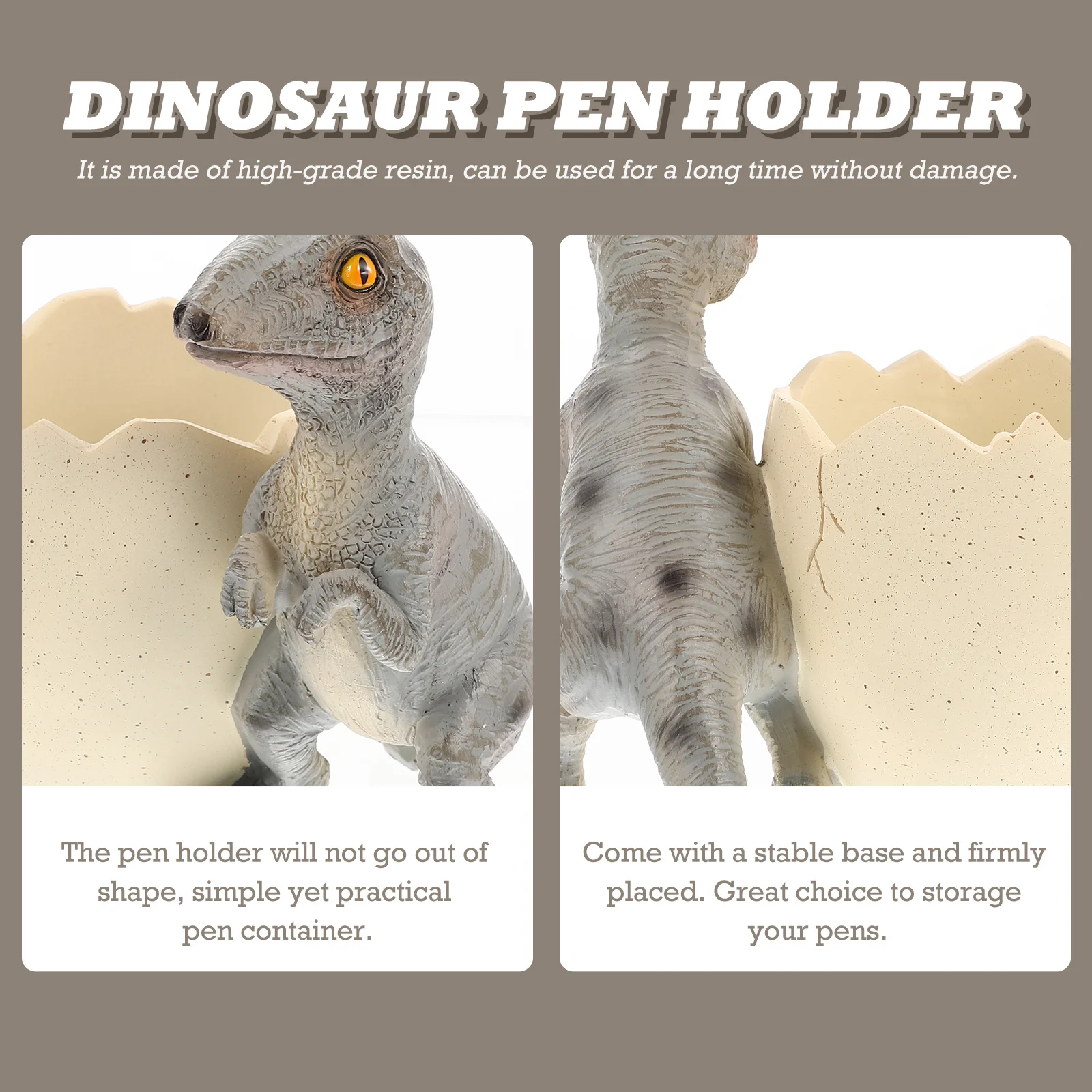 Cartoon Resin Dinosaur Pen Holder Egg Shape Desktop Pen Organizer Pencil Storage Stationery Box Pencil Container
Cartoon Resin Dinosaur Pen Holder Egg Shape Desktop Pen Organizer Pencil Storage Stationery Box Pencil Container