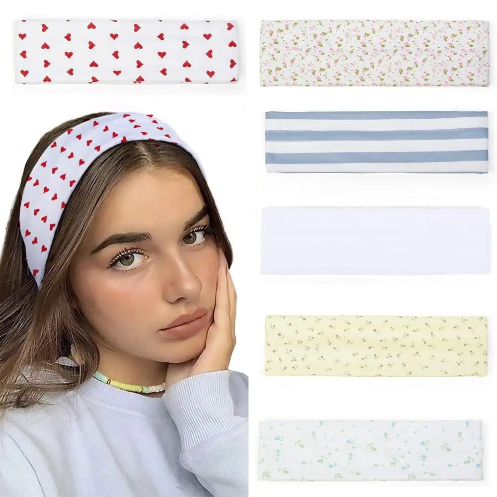 Fashion Stripe Heart Flowers Floral Women's Headbands Non Slip Elastic Hairbands Cotton Sports Hair Bands Women
Fashion Stripe Heart Flowers Floral Women's Headbands Non Slip Elastic Hairbands Cotton Sports Hair Bands Women