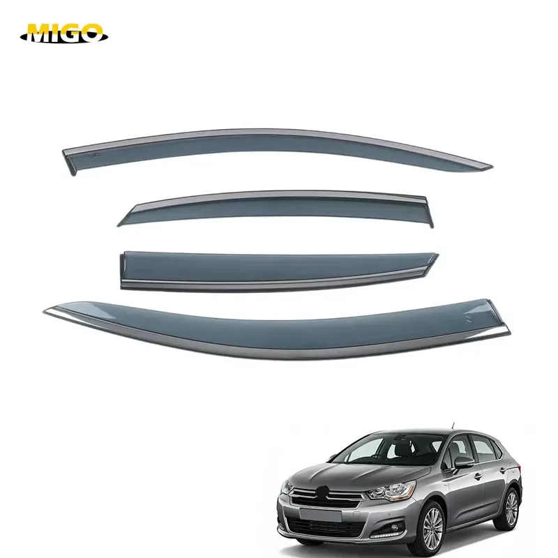 Smoke Black Tape-On Window Visor Car Wind Deflector for Citroen C4 2015-2018 No Drilling Injection Molding Impact Resistance
Smoke Black Tape-On Window Visor Car Wind Deflector for Citroen C4 2015-2018 No Drilling Injection Molding Impact Resistance