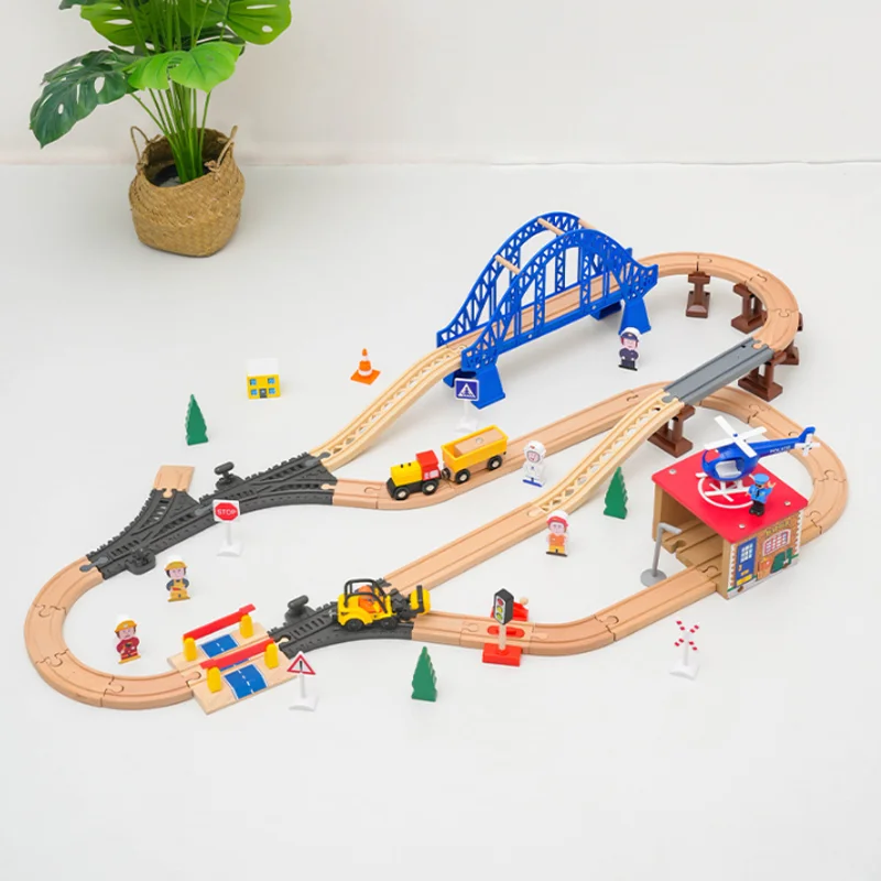 Magnetic Car City Track Wooden Train Railway Track Building Blocks Bridge Scene Compatible with All Brand Track
Magnetic Car City Track Wooden Train Railway Track Building Blocks Bridge Scene Compatible with All Brand Track