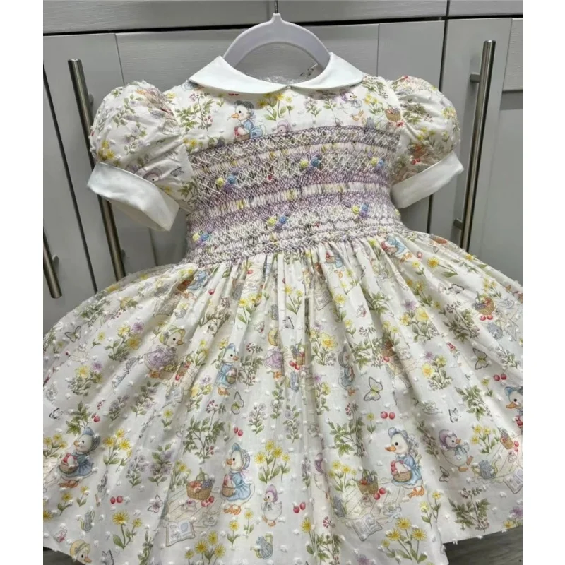 0-6Y Baby Girl Summer Handmade Embroidery Vintage Princess Smocked Dress for Birthday Photography Holiday Eid A155
0-6Y Baby Girl Summer Handmade Embroidery Vintage Princess Smocked Dress for Birthday Photography Holiday Eid A155
