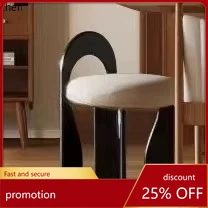 CZ Vintage Solid Wood Black Dining Chair Artistic Vanity Stool Bedroom Small Backrest Chair
CZ Vintage Solid Wood Black Dining Chair Artistic Vanity Stool Bedroom Small Backrest Chair