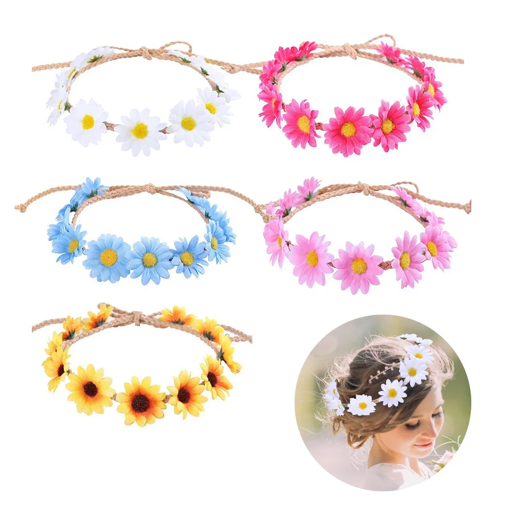 5 шт., повязка на голову с цветочным принтом ромашки, корона, венок для волос, ленты, свадебный головной убор с цветочным принтом для невесты, свадебная вечеринка, выпускной вечер, праздник
5 шт., повязка на голову с цветочным принтом ромашки, корона, венок для волос, ленты, свадебный головной убор с цветочным принтом для невесты, свадебная вечеринка, выпускной вечер, праздник