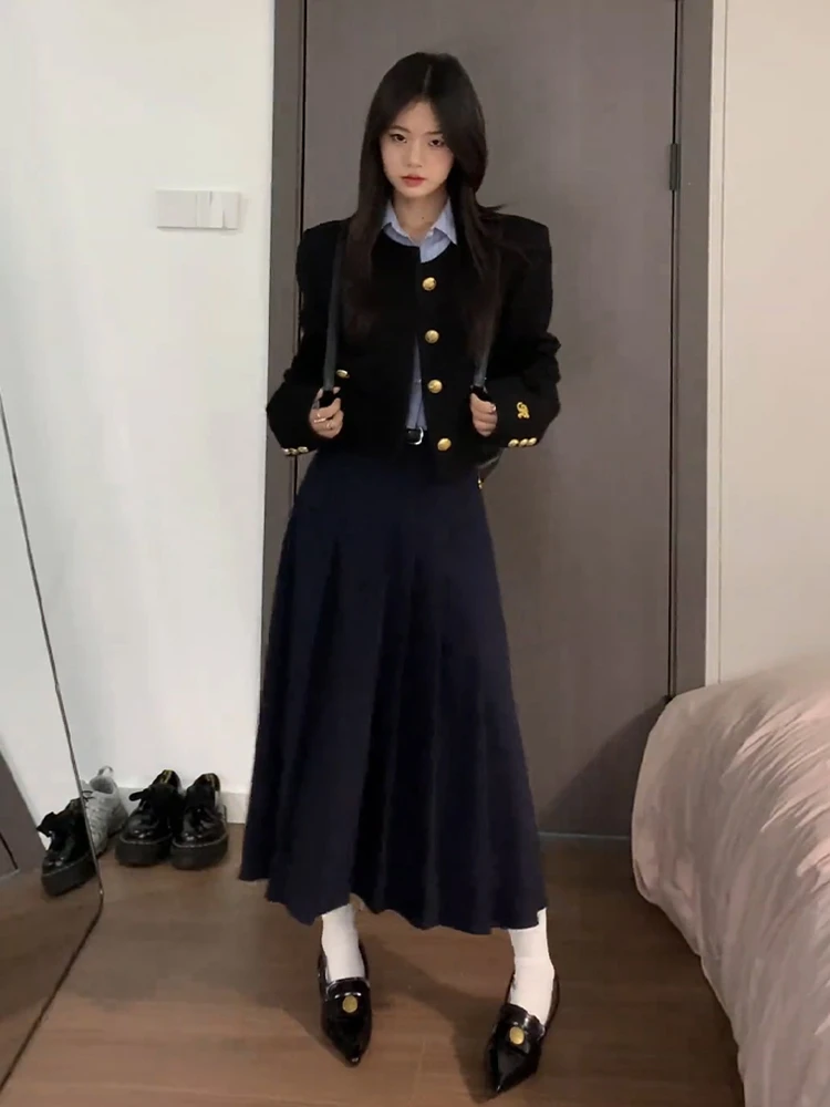 Женский комплект Ele College Sle: осенне-зимний комплект с длинной юбкой, модный повседневный трикотажный наряд
Женский комплект Ele College Sle: осенне-зимний комплект с длинной юбкой, модный повседневный трикотажный наряд