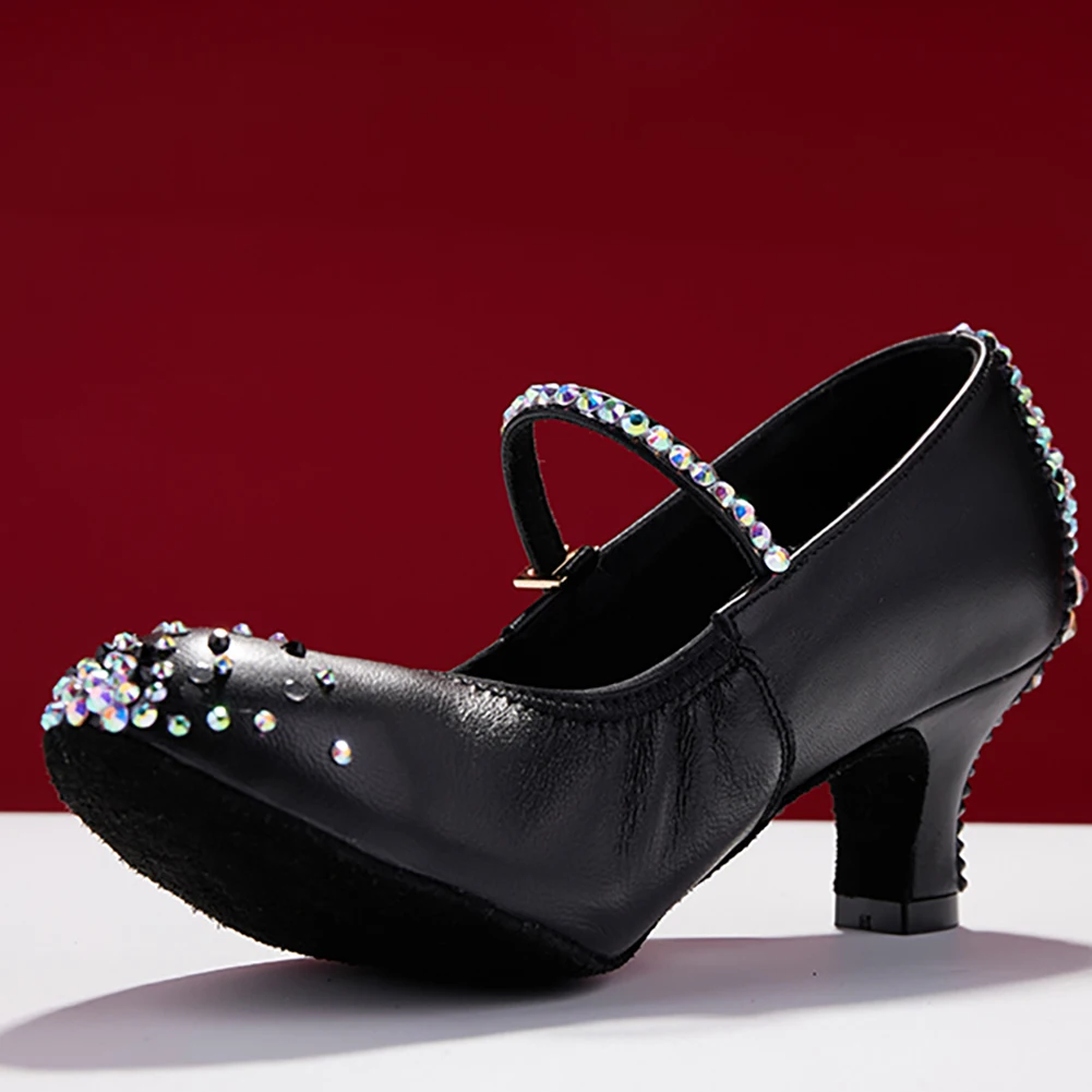 High-end Dance Shoes Woman Cha-cha Rhinestones Professional Women's Dance Shoe Black Performance Ballroom Dancing Shoes Fashion
High-end Dance Shoes Woman Cha-cha Rhinestones Professional Women's Dance Shoe Black Performance Ballroom Dancing Shoes Fashion