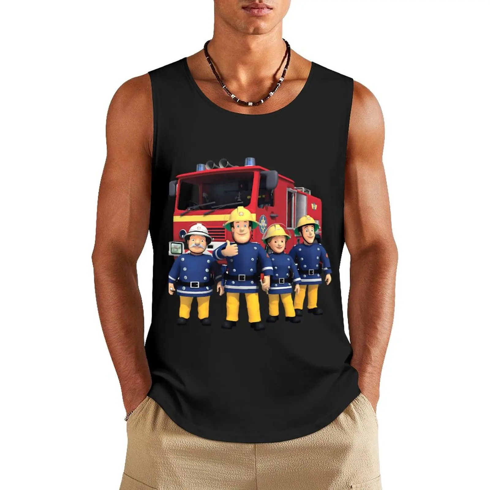 Fireman Sam and Friends Tank Top Sports clothing sleeveless gym shirts male summer clothes men 2025
Fireman Sam and Friends Tank Top Sports clothing sleeveless gym shirts male summer clothes men 2025