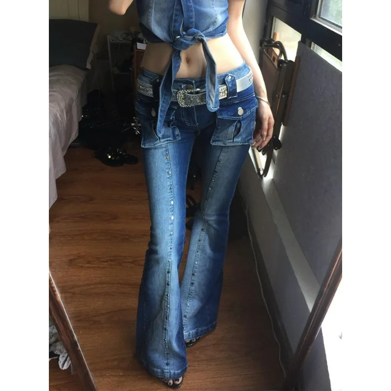 American Retro Y2k Millennial Spice Girls Low-rise Jeans Children's Summer Design Three-dimensional Pocket Micropull Floor Pants
American Retro Y2k Millennial Spice Girls Low-rise Jeans Children's Summer Design Three-dimensional Pocket Micropull Floor Pants