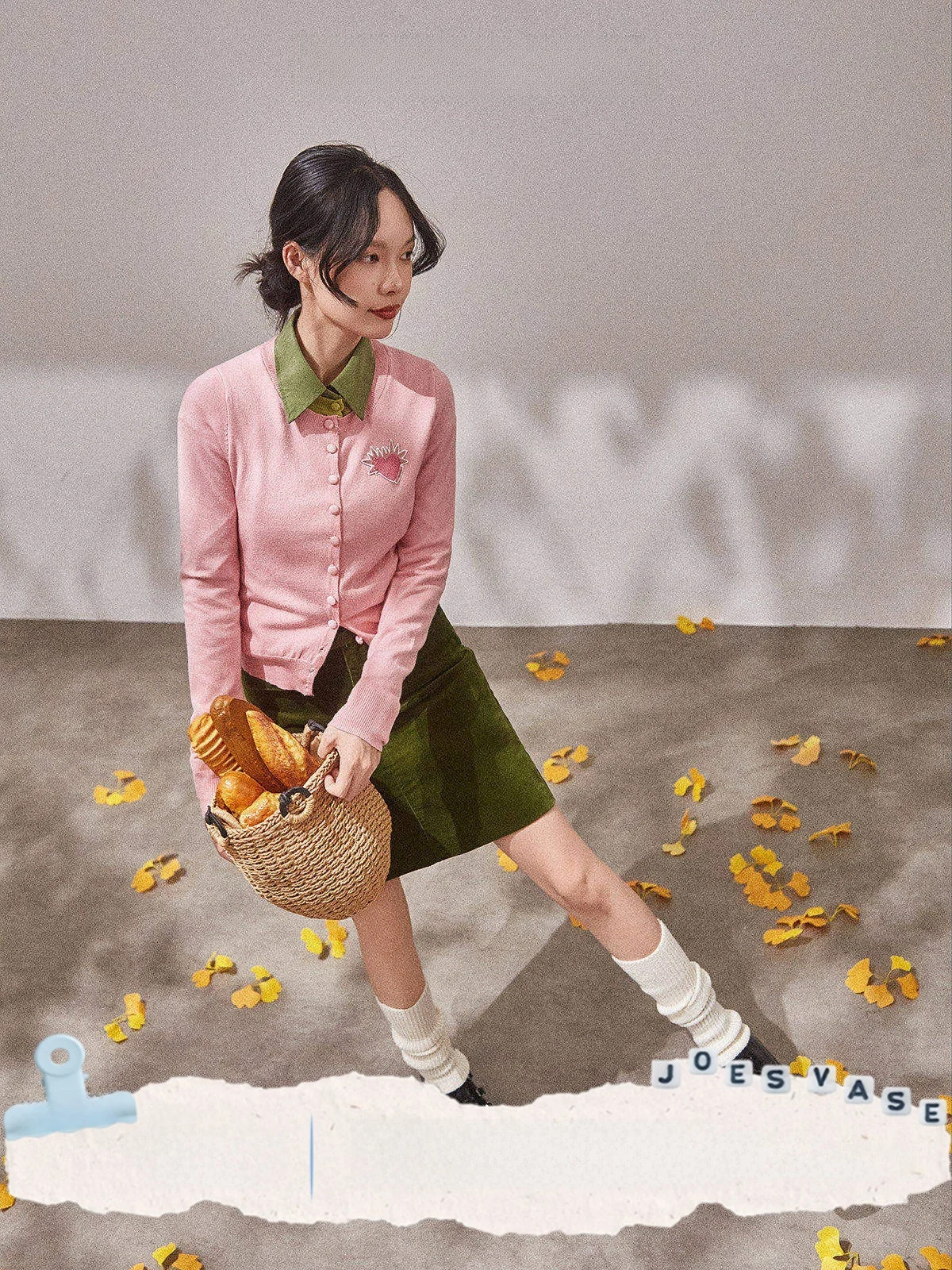 Pink Knitted Sweater round Ne Fem Love Stitching Open Cardigan Loose Sle Color Colion Spring Autumn New Arrival
Pink Knitted Sweater round Ne Fem Love Stitching Open Cardigan Loose Sle Color Colion Spring Autumn New Arrival