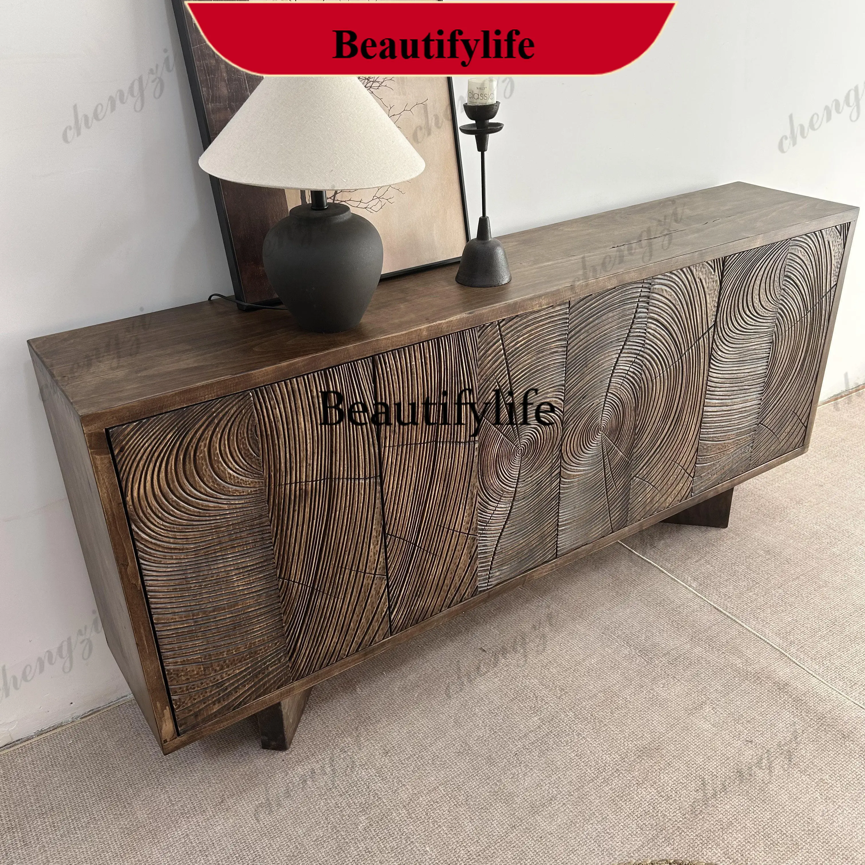 YL Wabi Sandy Wind Decorative Side Cabinet Designer Solid Wood Shoe Cabinet Medium Antique Retro Storage Side Cabinet Living Roo
YL Wabi Sandy Wind Decorative Side Cabinet Designer Solid Wood Shoe Cabinet Medium Antique Retro Storage Side Cabinet Living Roo