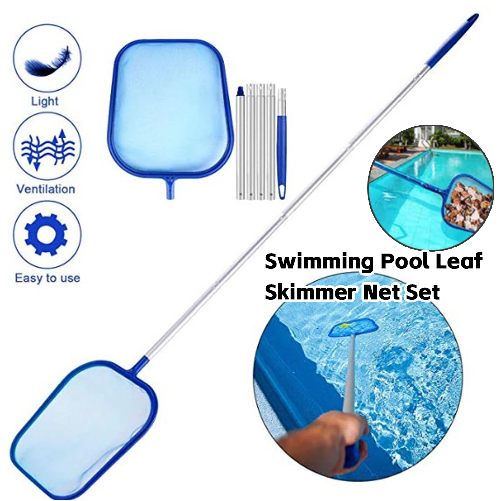 Swimming Pool Leaf Skimmer Net with 5 Sections Aluminum Pole Pool Net Skimmer Rak Leaf Rake Net for Swimming Pools Spas Hot Tubs
Swimming Pool Leaf Skimmer Net with 5 Sections Aluminum Pole Pool Net Skimmer Rak Leaf Rake Net for Swimming Pools Spas Hot Tubs