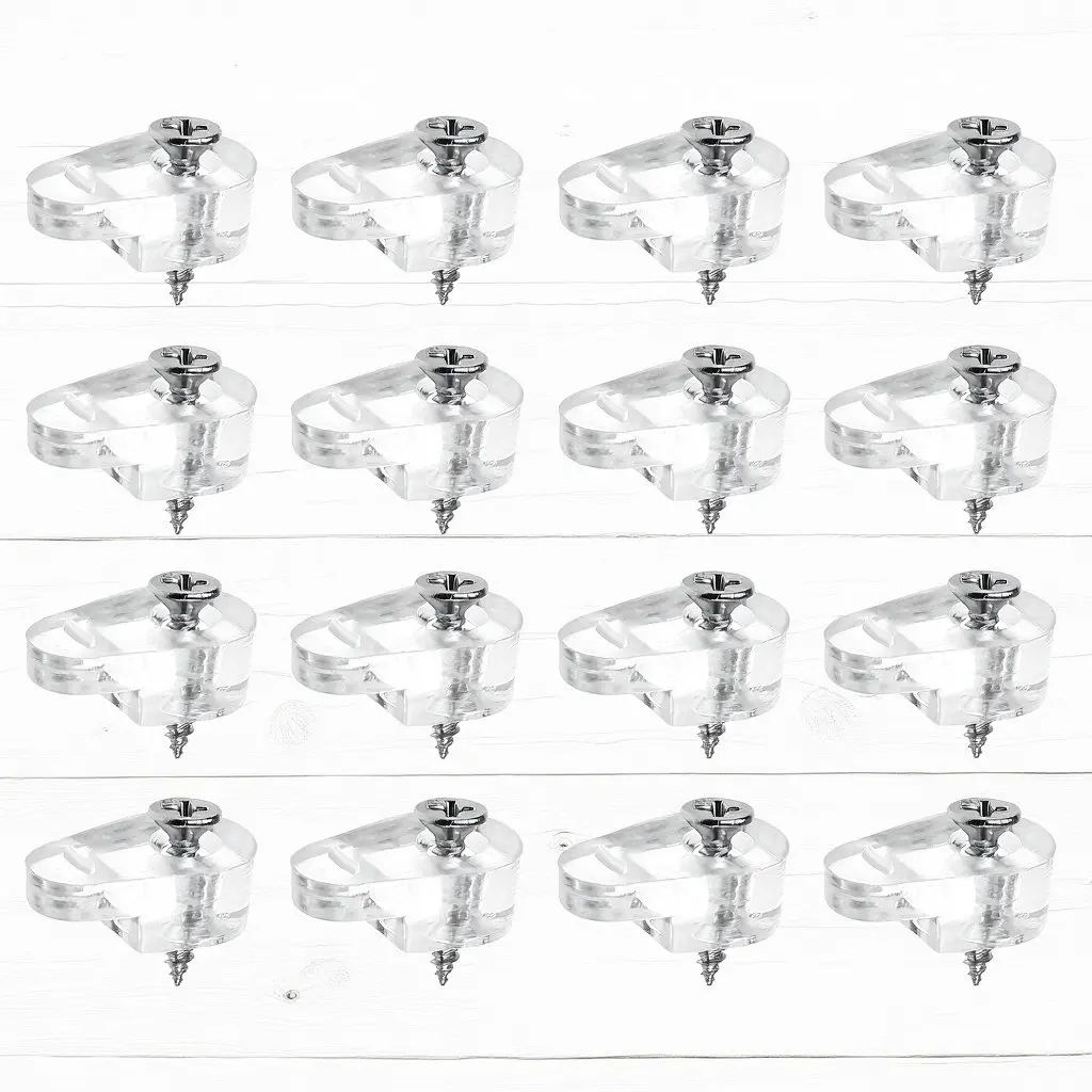 20Pcs Glass Holder Clips Clear Plastic Mirror Mounting Clips with Screws for Cabinet Door Wall Mirror Fixing Hardware
20Pcs Glass Holder Clips Clear Plastic Mirror Mounting Clips with Screws for Cabinet Door Wall Mirror Fixing Hardware