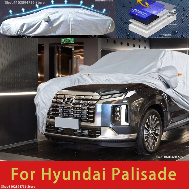 Для Hyundai Palisade Fit уличная защита полный автомобильный чехол снежный чехол солнцезащитный козырек водостойкий пылезащитный внешние автомобильные аксессуары
Для Hyundai Palisade Fit уличная защита полный автомобильный чехол снежный чехол солнцезащитный козырек водостойкий пылезащитный внешние автомобильные аксессуары
