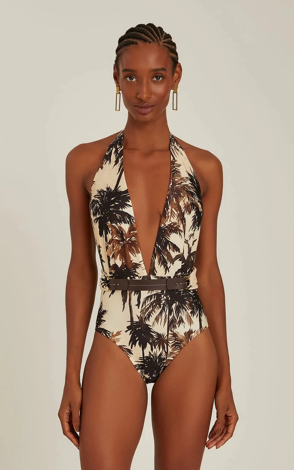 New Summer Women's Sexy and Fashionable Deep V-neck Hanging Retro Printed One-piece Swimsuit Set
New Summer Women's Sexy and Fashionable Deep V-neck Hanging Retro Printed One-piece Swimsuit Set