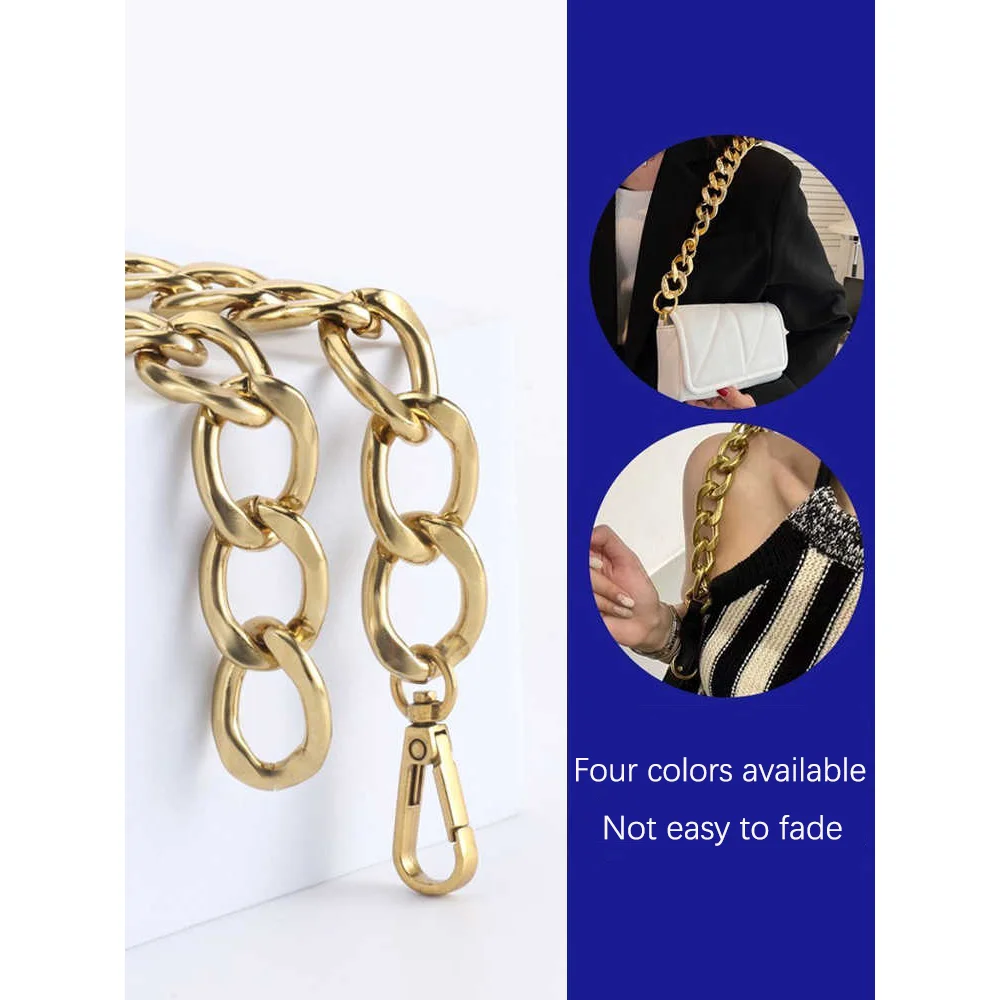 4 Colors 30/40/60/80/100/120cm Metal Wallet Chain with Handbag Handle DIY Wallet Replacement Shoulder Bag with Chain Strap
4 Colors 30/40/60/80/100/120cm Metal Wallet Chain with Handbag Handle DIY Wallet Replacement Shoulder Bag with Chain Strap