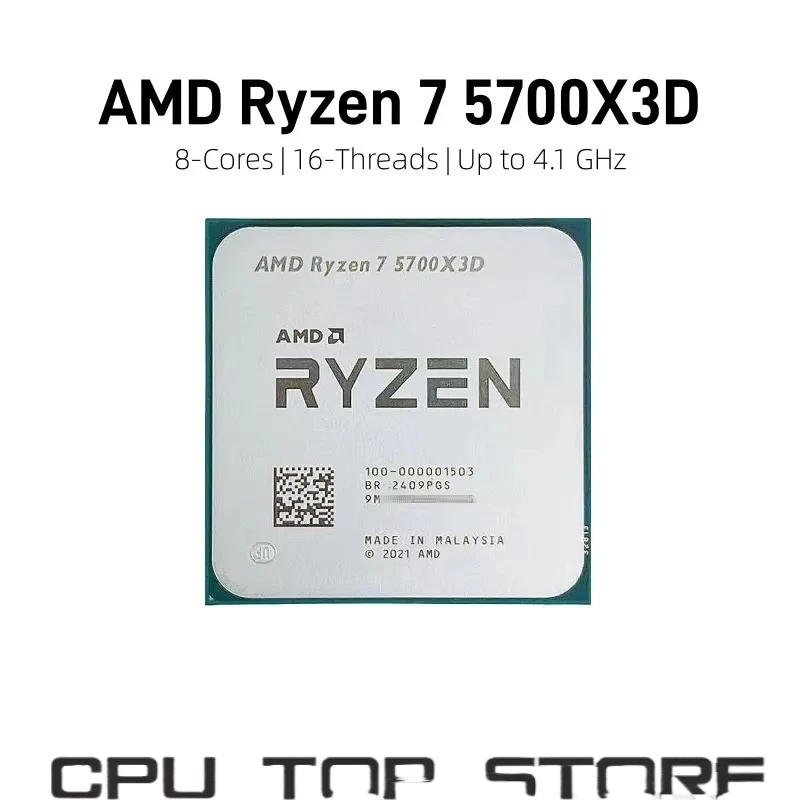 AMD Ryzen 7 5700X3D 8-Cores 16-Threads Bulk CPU for X570 B5503 GHz Up to 4.1 GHz 105W AM4 CPU DDR4 Ryzen 5000 Series Processor
AMD Ryzen 7 5700X3D 8-Cores 16-Threads Bulk CPU for X570 B5503 GHz Up to 4.1 GHz 105W AM4 CPU DDR4 Ryzen 5000 Series Processor