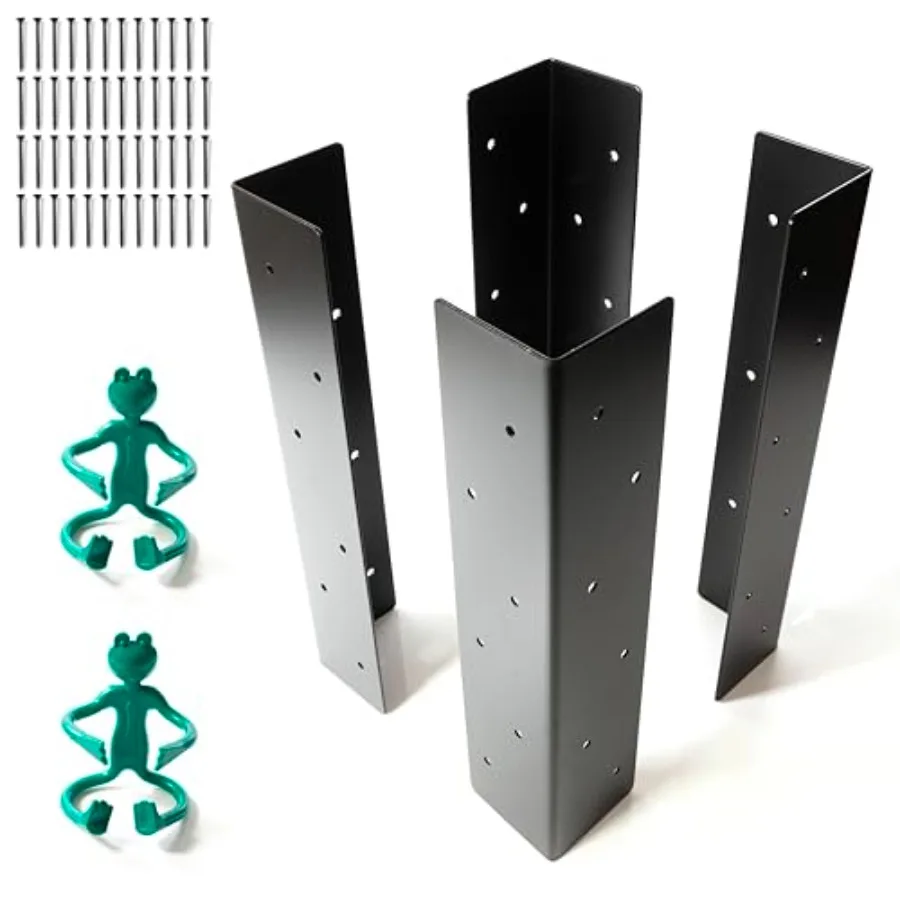 Raised Garden Bed Corner Brackets - Set of 4 15 x 3 x 3 in for 20-24 in Bed - Black Weather Resistant Heavy-Duty Rustproof Stee
Raised Garden Bed Corner Brackets - Set of 4 15 x 3 x 3 in for 20-24 in Bed - Black Weather Resistant Heavy-Duty Rustproof Stee