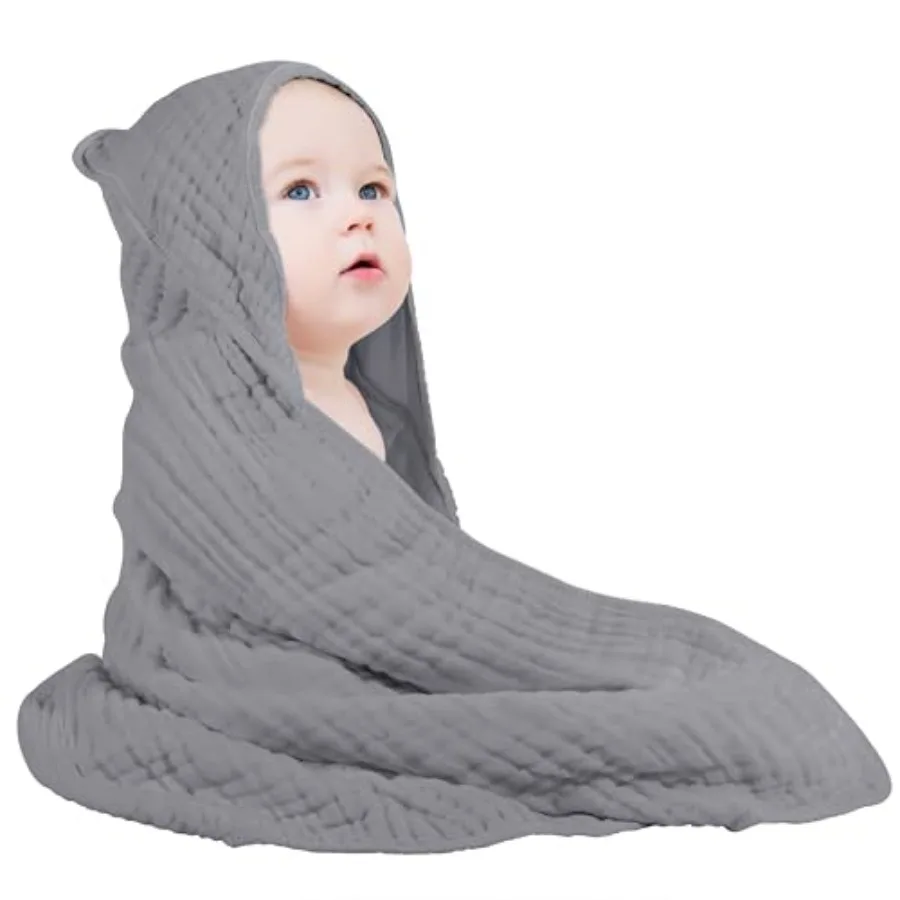 Yoofoss Hooded Baby Towels for Newborn 100% Muslin Cotton Baby Bath Towel with Hood for Babies, Infant, Toddler and,Large 32x32
Yoofoss Hooded Baby Towels for Newborn 100% Muslin Cotton Baby Bath Towel with Hood for Babies, Infant, Toddler and,Large 32x32
