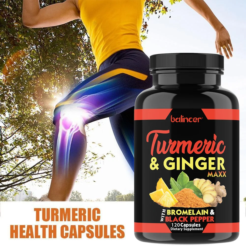 Turmeric Capsules with Bromelain, Ginger, Quercetin & Black Pepper, Antioxidant for Joint Comfort, Digestive & Immune Wellness
Turmeric Capsules with Bromelain, Ginger, Quercetin & Black Pepper, Antioxidant for Joint Comfort, Digestive & Immune Wellness