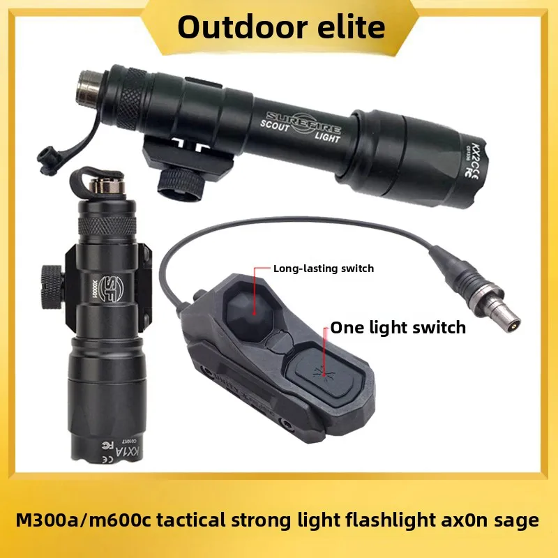 Outdoor lighting M300A/M600C Tactical flashlight AXON dual function wire control mouse tail light + long light
Outdoor lighting M300A/M600C Tactical flashlight AXON dual function wire control mouse tail light + long light