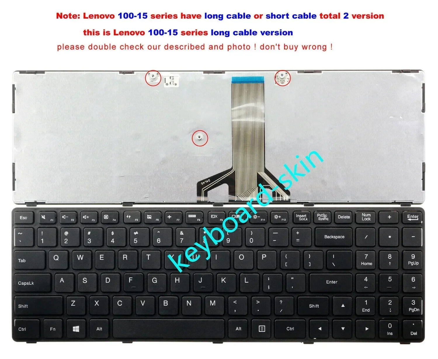 US Keyboard for Lenovo tianyi 100-15,100-15IBD,100-15ISK,100-15-IFI SN20J78609 6385H-US PK1310E1A00 SN20J78609 long wire version
US Keyboard for Lenovo tianyi 100-15,100-15IBD,100-15ISK,100-15-IFI SN20J78609 6385H-US PK1310E1A00 SN20J78609 long wire version