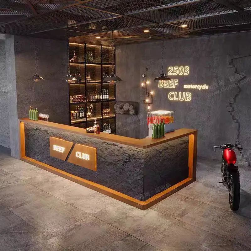 YS-0754 Industrial Retro Style MDF Counter for Bar Gym Restaurant Hotel Mall Front Desk Reception Hot Pot Grill Checkout Counter
YS-0754 Industrial Retro Style MDF Counter for Bar Gym Restaurant Hotel Mall Front Desk Reception Hot Pot Grill Checkout Counter