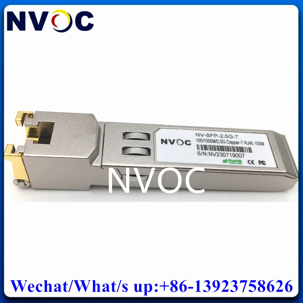 2.5Gbps 100M 2.5G-T-R-RM Rate Matching Mode RTL8221 Copper RJ45 SFP+Transceiver For Mikrotik Cisco 2.5G Ethernet Switch
2.5Gbps 100M 2.5G-T-R-RM Rate Matching Mode RTL8221 Copper RJ45 SFP+Transceiver For Mikrotik Cisco 2.5G Ethernet Switch