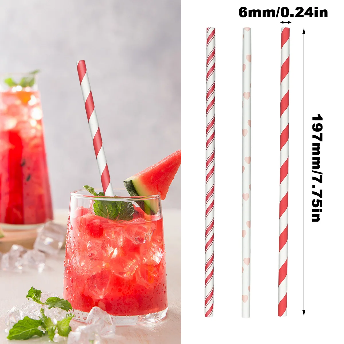 6*197MM Red Series Bulk Paper Straws for Party, Birthday, Mixed Drinks, Food Service, Weddings, Restaurant--200 Pcs * 25 Packs
6*197MM Red Series Bulk Paper Straws for Party, Birthday, Mixed Drinks, Food Service, Weddings, Restaurant--200 Pcs * 25 Packs