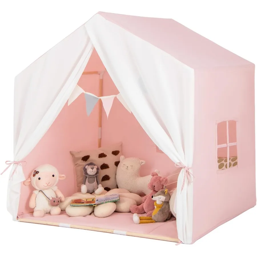 Розовая игровая палатка, домашний игровой домик с ковриком, занавеской на окнах, каркас из цельного дерева 52x36x52 Большая игровая палатка с замком принцессы для мальчиков G
Розовая игровая палатка, домашний игровой домик с ковриком, занавеской на окнах, каркас из цельного дерева 52x36x52 Большая игровая палатка с замком принцессы для мальчиков G