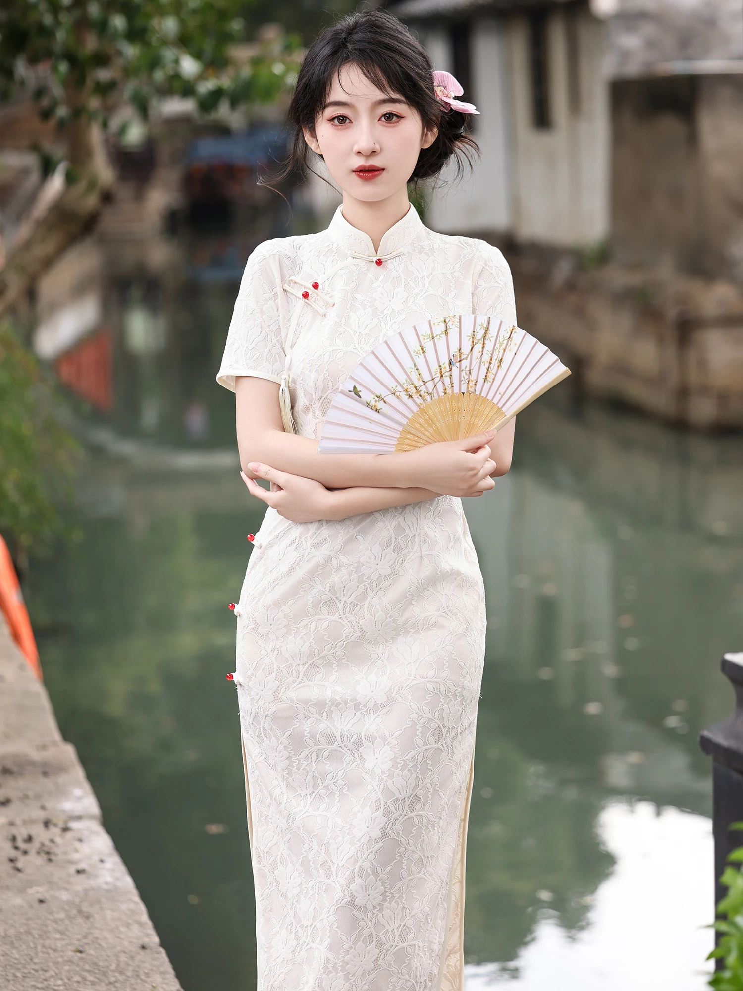 White Pearl Button Red Qipao Young Sle Engagement Dr Chinese Traditional Long Sve Polyester Spandex Blend Daily Wear
White Pearl Button Red Qipao Young Sle Engagement Dr Chinese Traditional Long Sve Polyester Spandex Blend Daily Wear