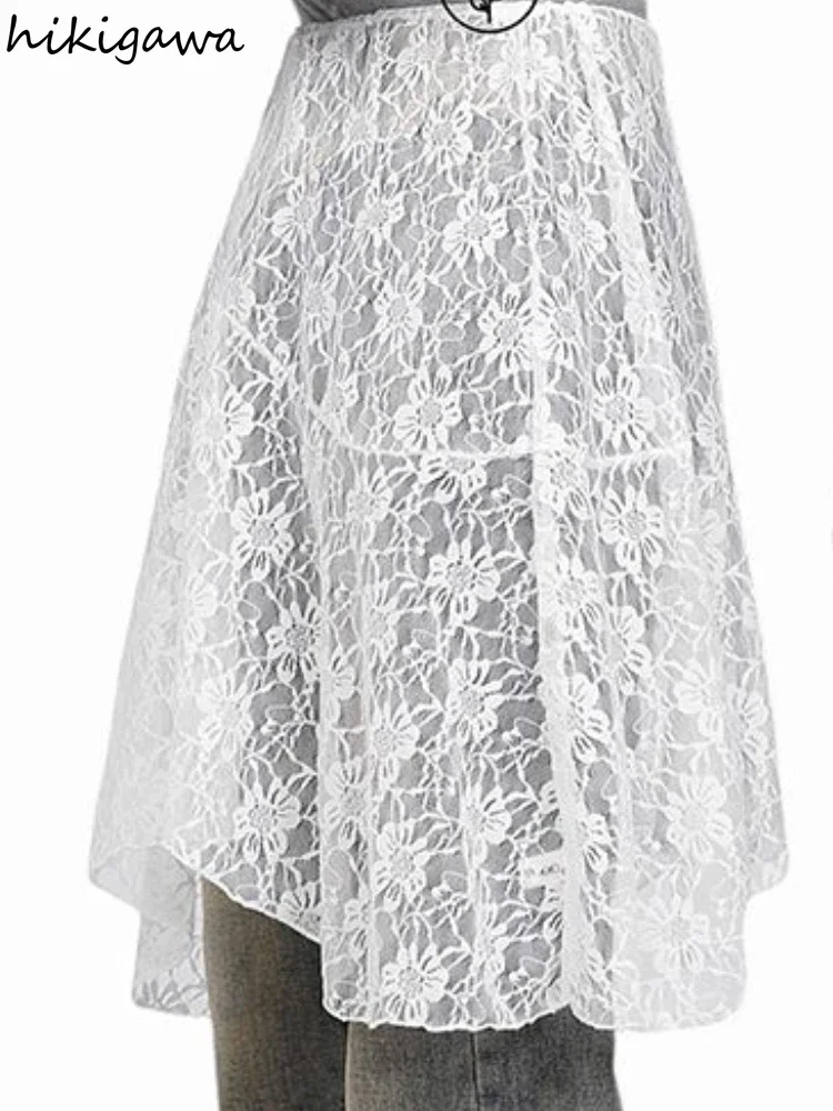 2025 Faldas Mujer De Moda Lace Skirt for Women High Waist A-line Sweet Jupe Fashion Irregular Saia See Through Summer Y2k Skirts
2025 Faldas Mujer De Moda Lace Skirt for Women High Waist A-line Sweet Jupe Fashion Irregular Saia See Through Summer Y2k Skirts