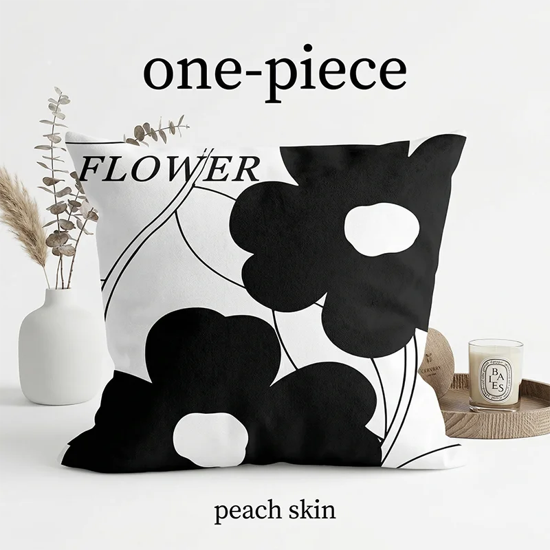 Nordic Black White Floral Cushion Cover One-Piece Peach Skin Tulip Letter Square Throw Pillowcase Aesthetic Sofa Home Decor
Nordic Black White Floral Cushion Cover One-Piece Peach Skin Tulip Letter Square Throw Pillowcase Aesthetic Sofa Home Decor
